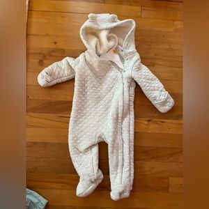 Carters baby bunting; light gray